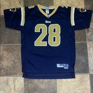 Reebok Navy and Gold NFL Equipment Jersey Tag Close-Up